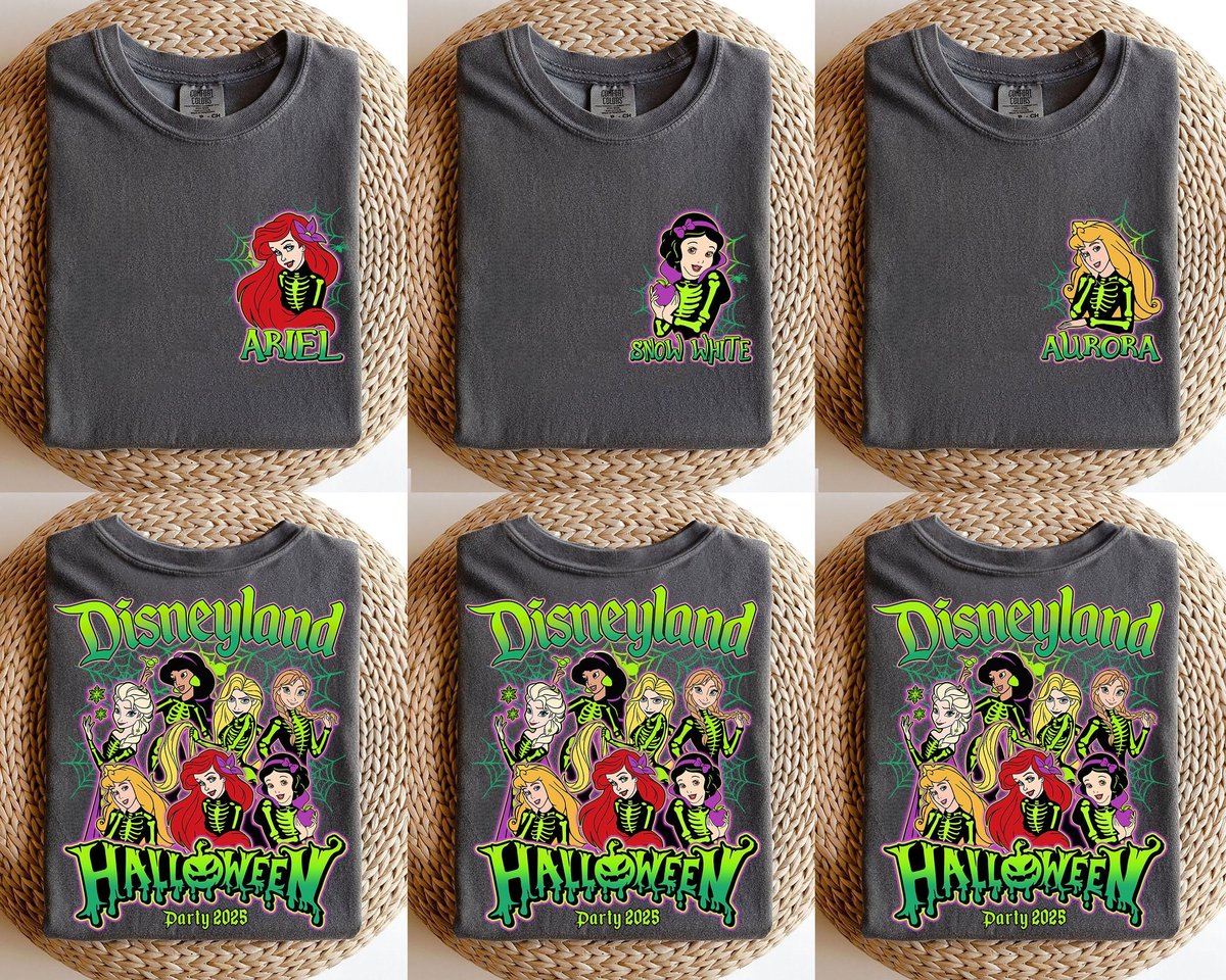 Disney Princess Halloween Shirt Family Matching Disneyland Trip