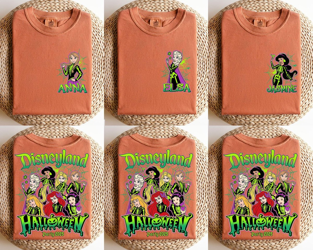 Disney Princess Halloween Shirt Family Matching Disneyland Trip