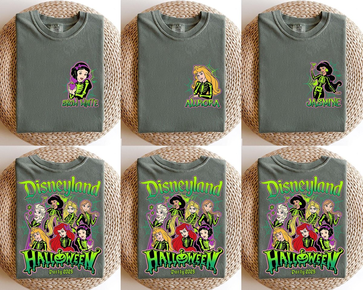 Disney Princess Halloween Shirt Family Matching Disneyland Trip