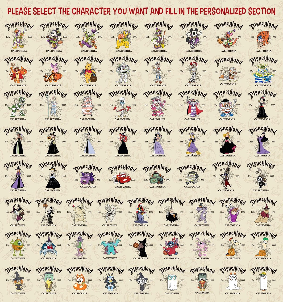 Disney Princess Halloween Shirt Spooky Group Tee for Disneyland Trip