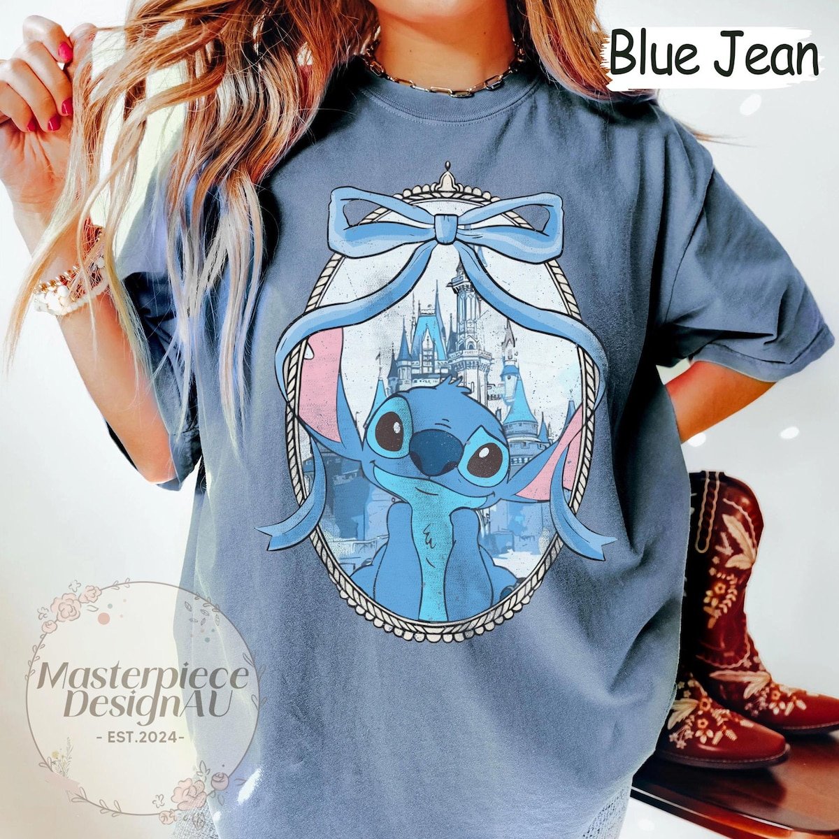 Disney Stitch Bows Shirt Disneyland Comfort Colors Vacation Tee