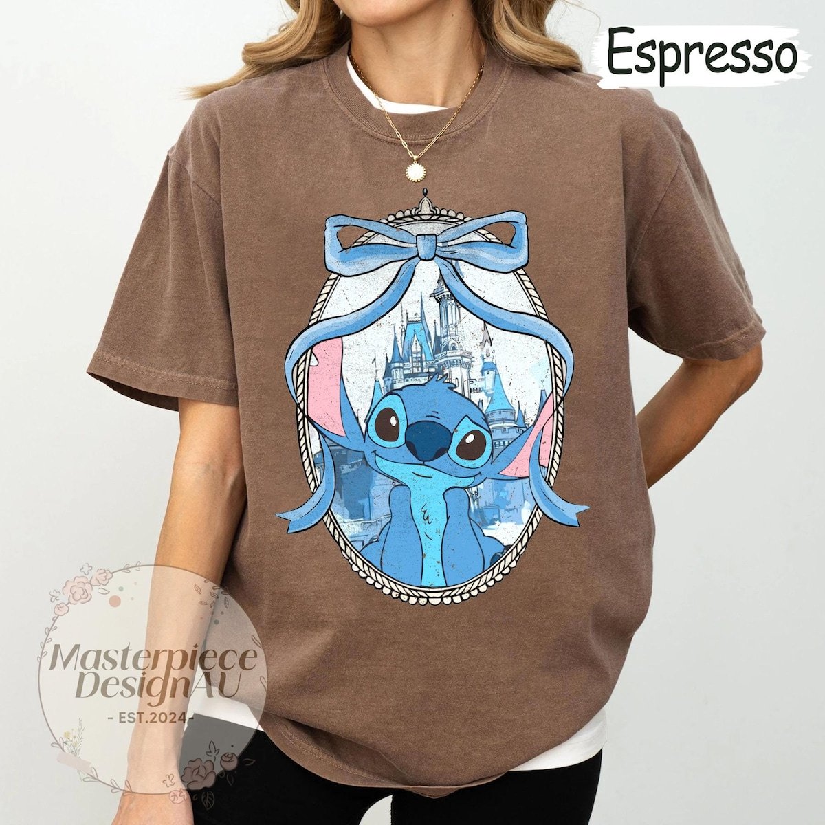 Disney Stitch Bows Shirt Disneyland Comfort Colors Vacation Tee