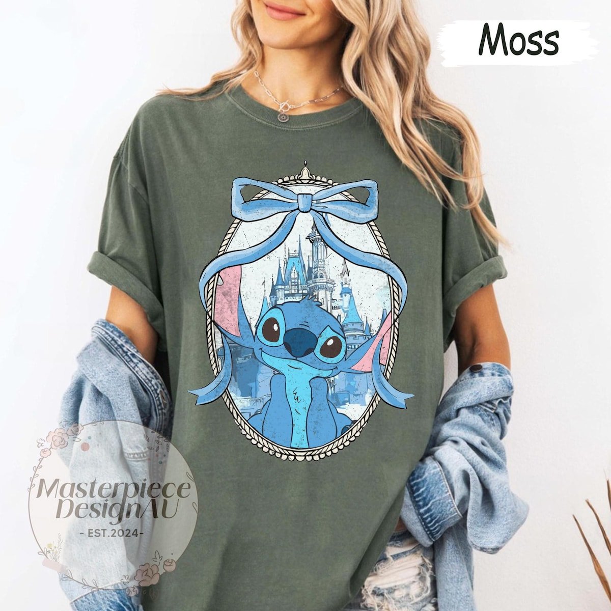 Disney Stitch Bows Shirt Disneyland Comfort Colors Vacation Tee