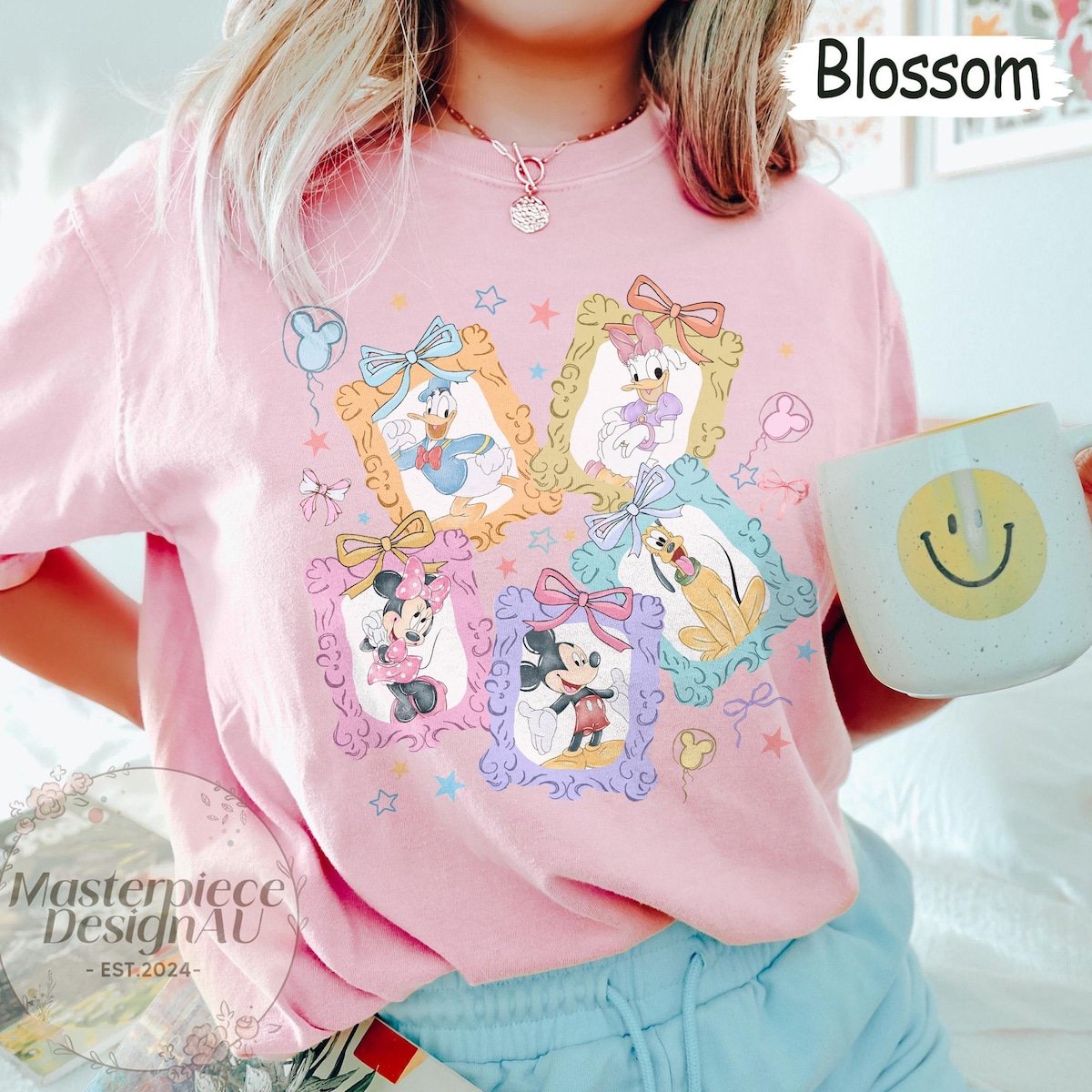 Disney Vacation Shirt Mickey Friends Retro Coquette Bow Design