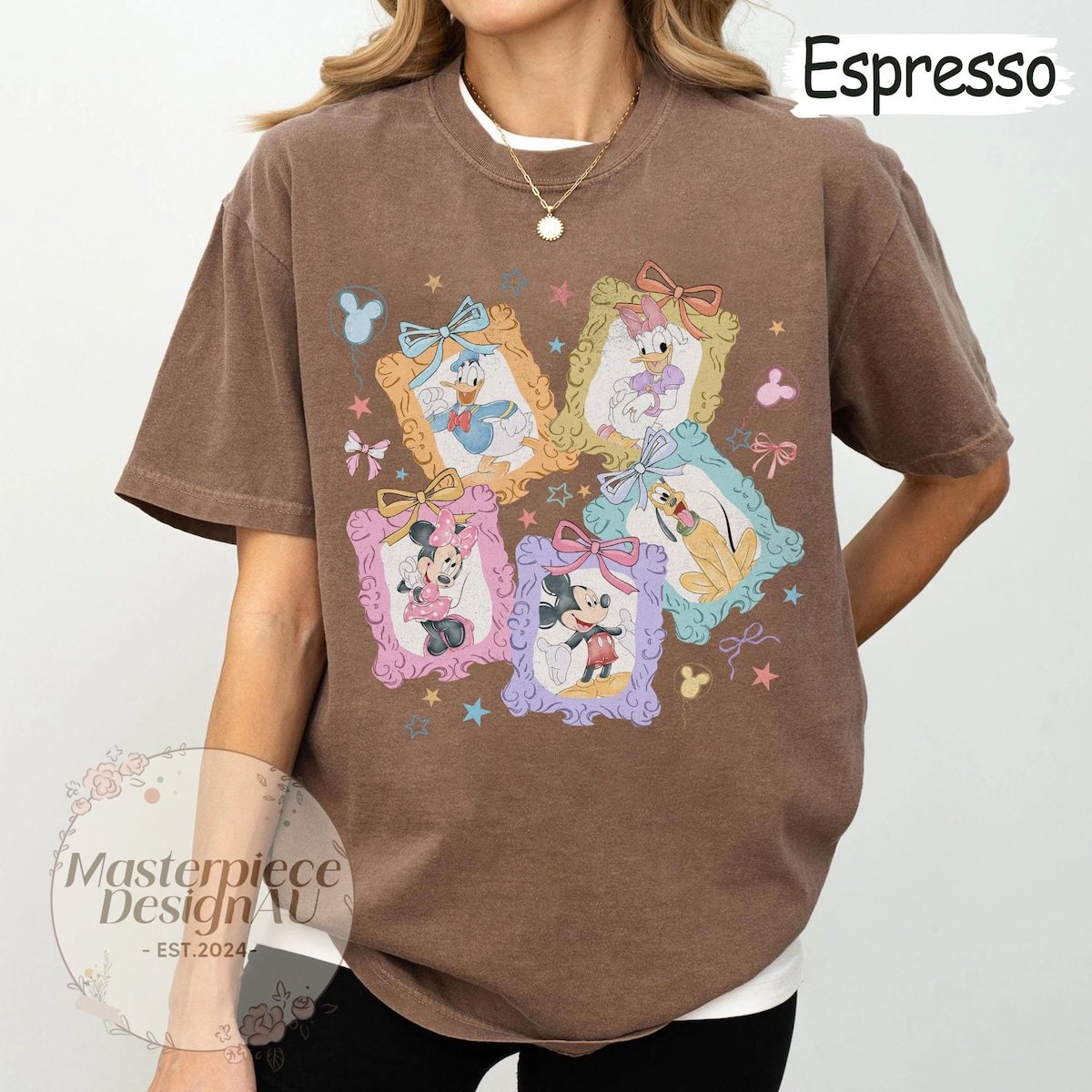 Disney Vacation Shirt Mickey Friends Retro Coquette Bow Design