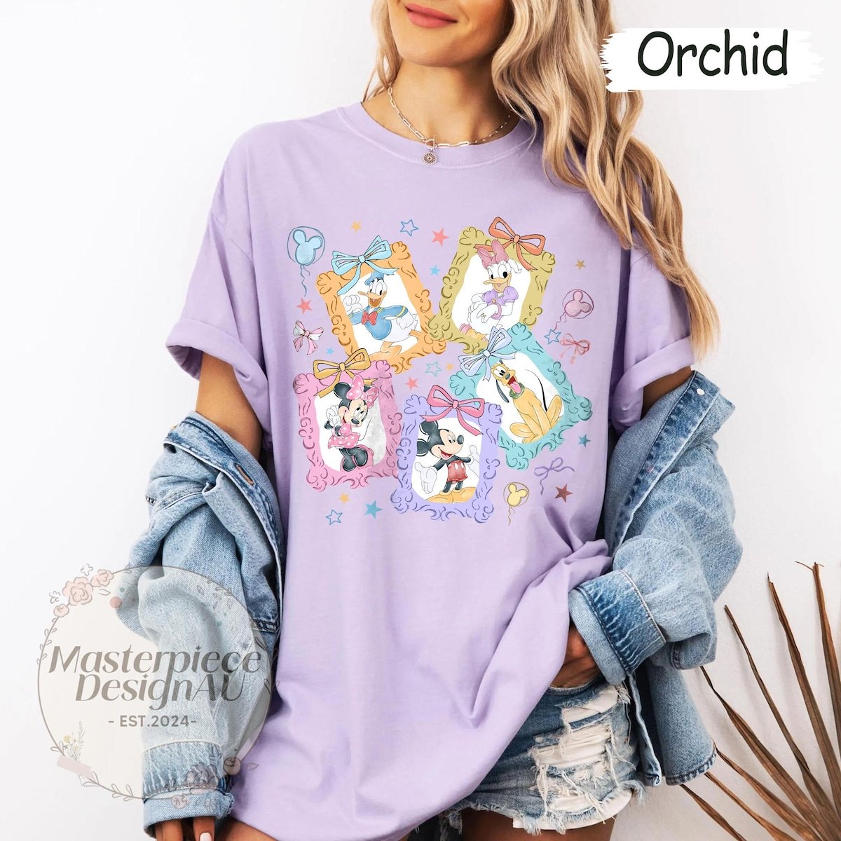 Disney Vacation Shirt Mickey Friends Retro Coquette Bow Design