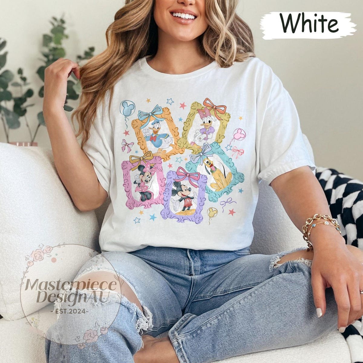 Disney Vacation Shirt Mickey Friends Retro Coquette Bow Design