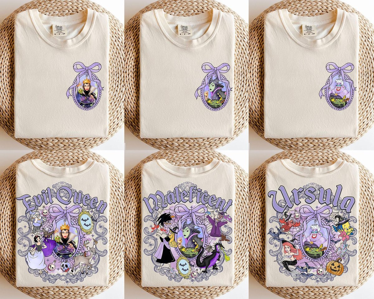Disney Villains Halloween Shirt Coquette Style for Family Trips