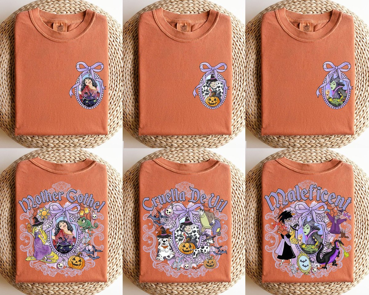 Disney Villains Halloween Shirt Coquette Style for Family Trips