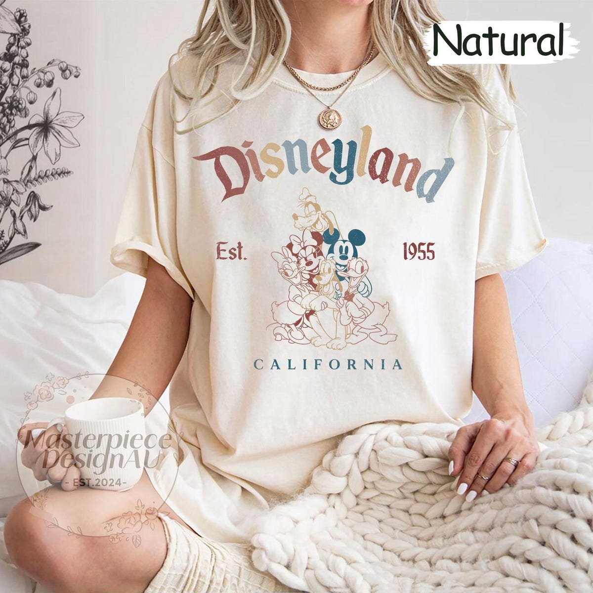 Disneyland Retro Shirt Mickey Friends 1955 California Disney Vacation Tee