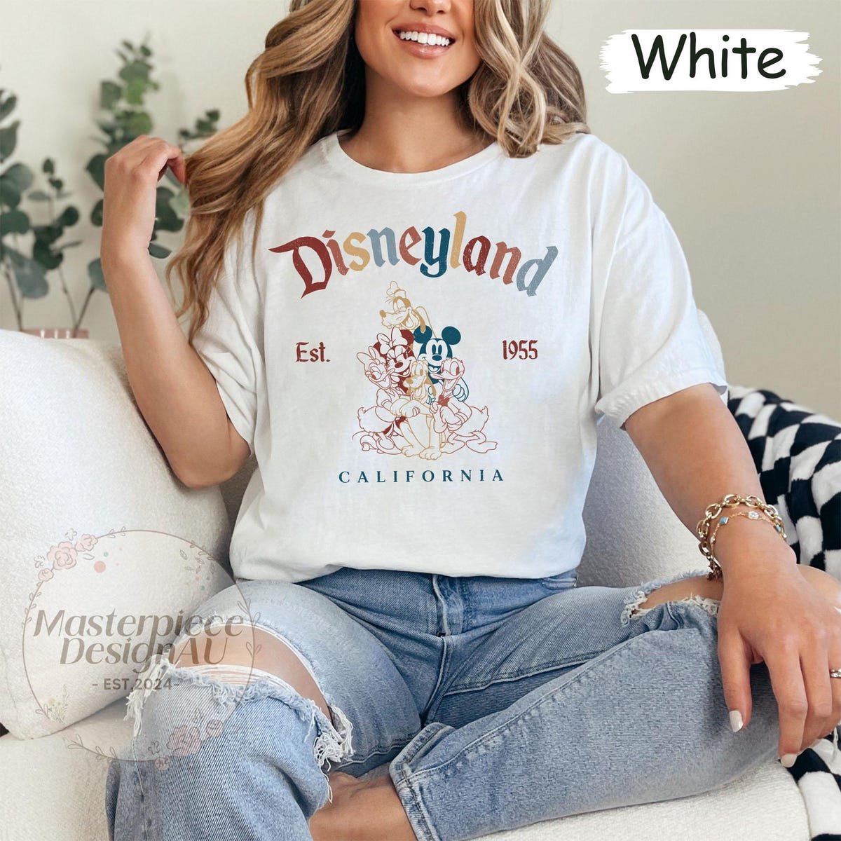 Disneyland Retro Shirt Mickey Friends 1955 California Disney Vacation Tee