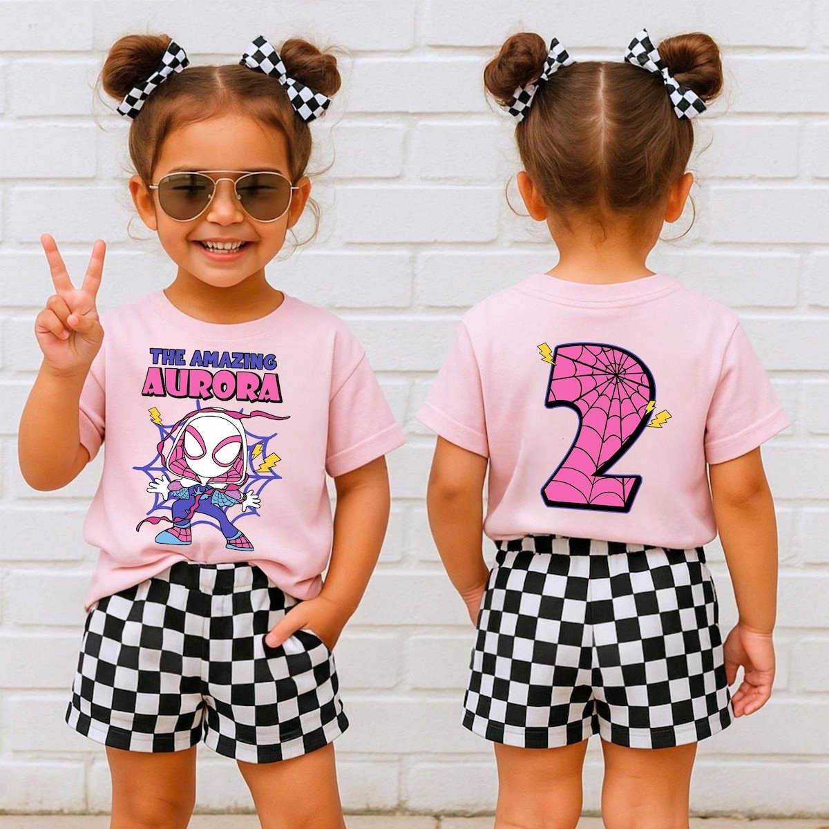 Ghost Spider Birthday Shirt for Kids Personalized Spidey Tee