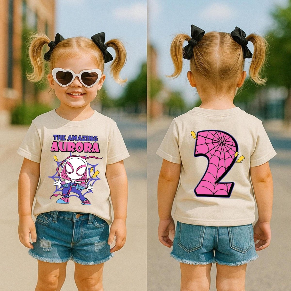 Ghost Spider Birthday Shirt for Kids Personalized Spidey Tee