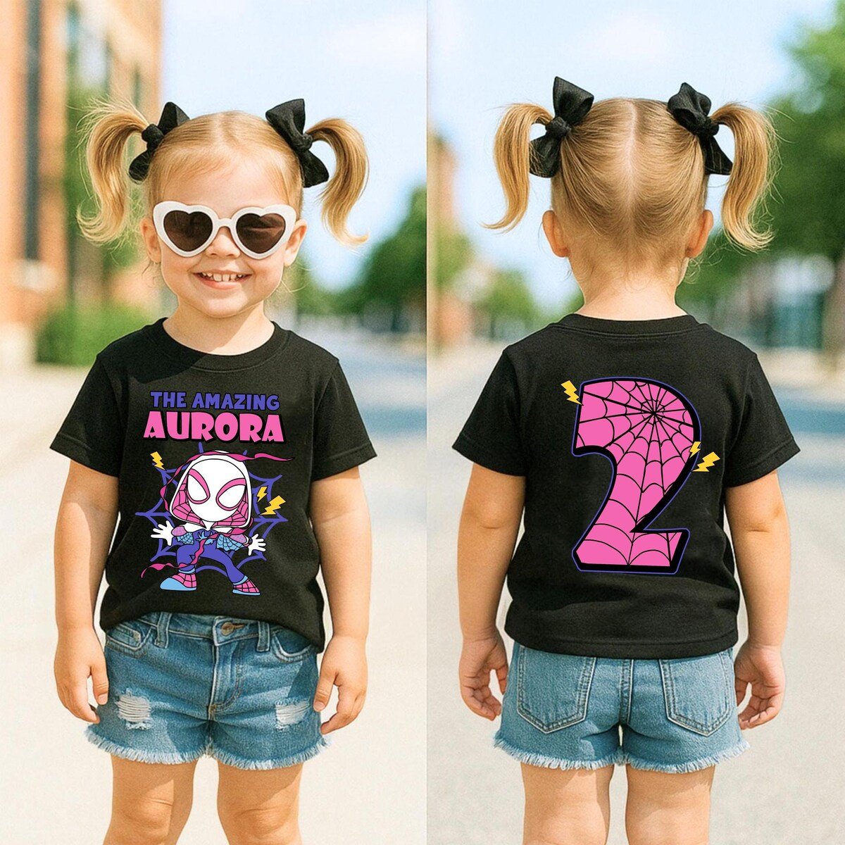 Ghost Spider Birthday Shirt for Kids Personalized Spidey Tee