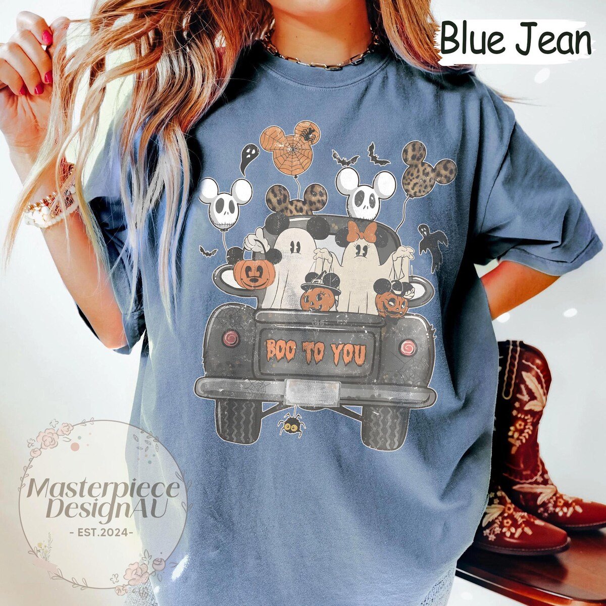 Halloween Mickey Ghost Shirt Disney Family Cute Fall Pumpkin Tee