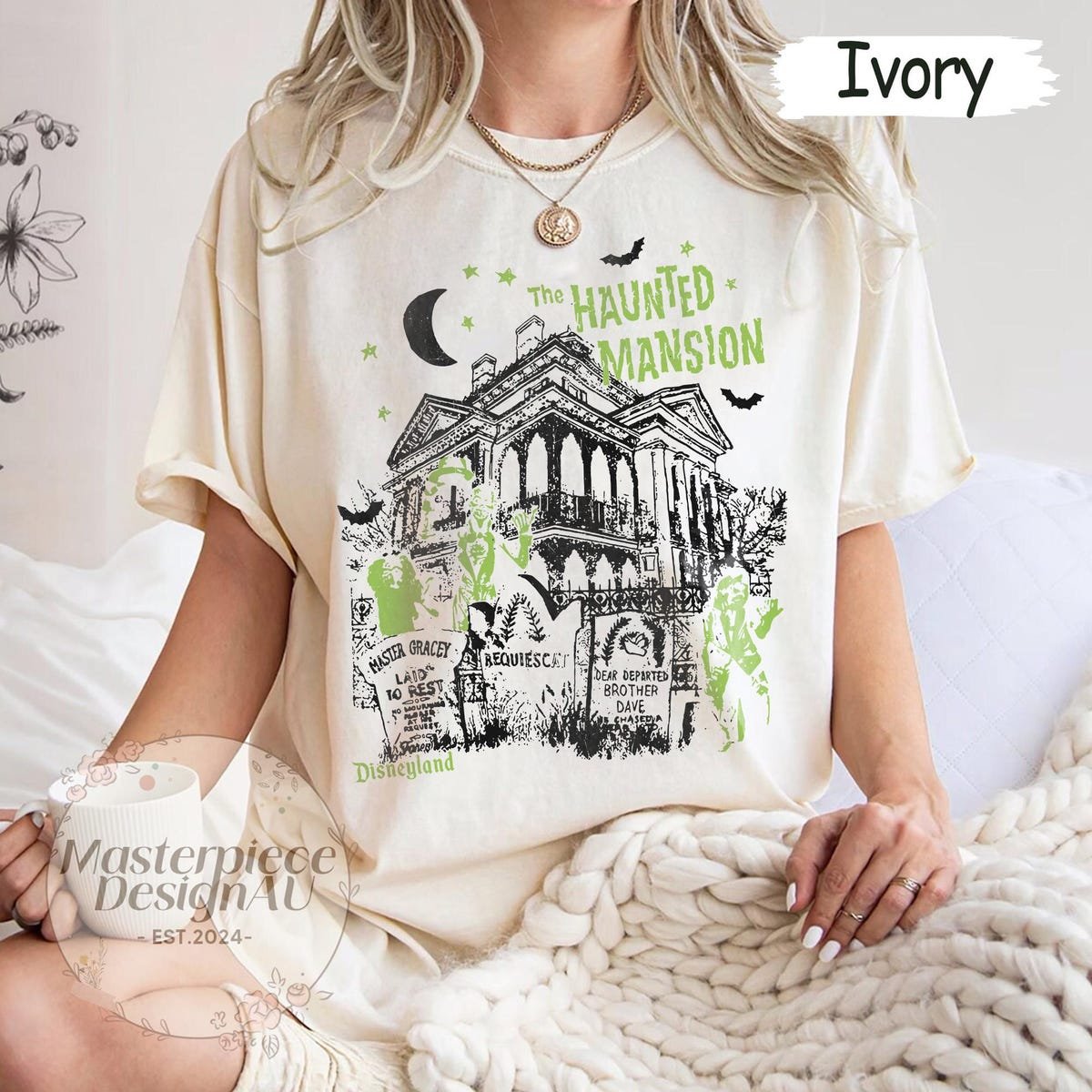 Haunted Mansion Shirt Disney Halloween Hitchhiking Ghosts Tee