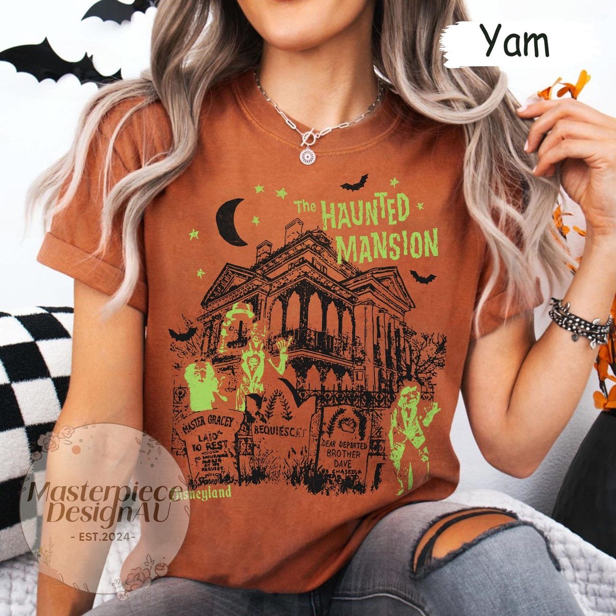 Haunted Mansion Shirt Disney Halloween Hitchhiking Ghosts Tee