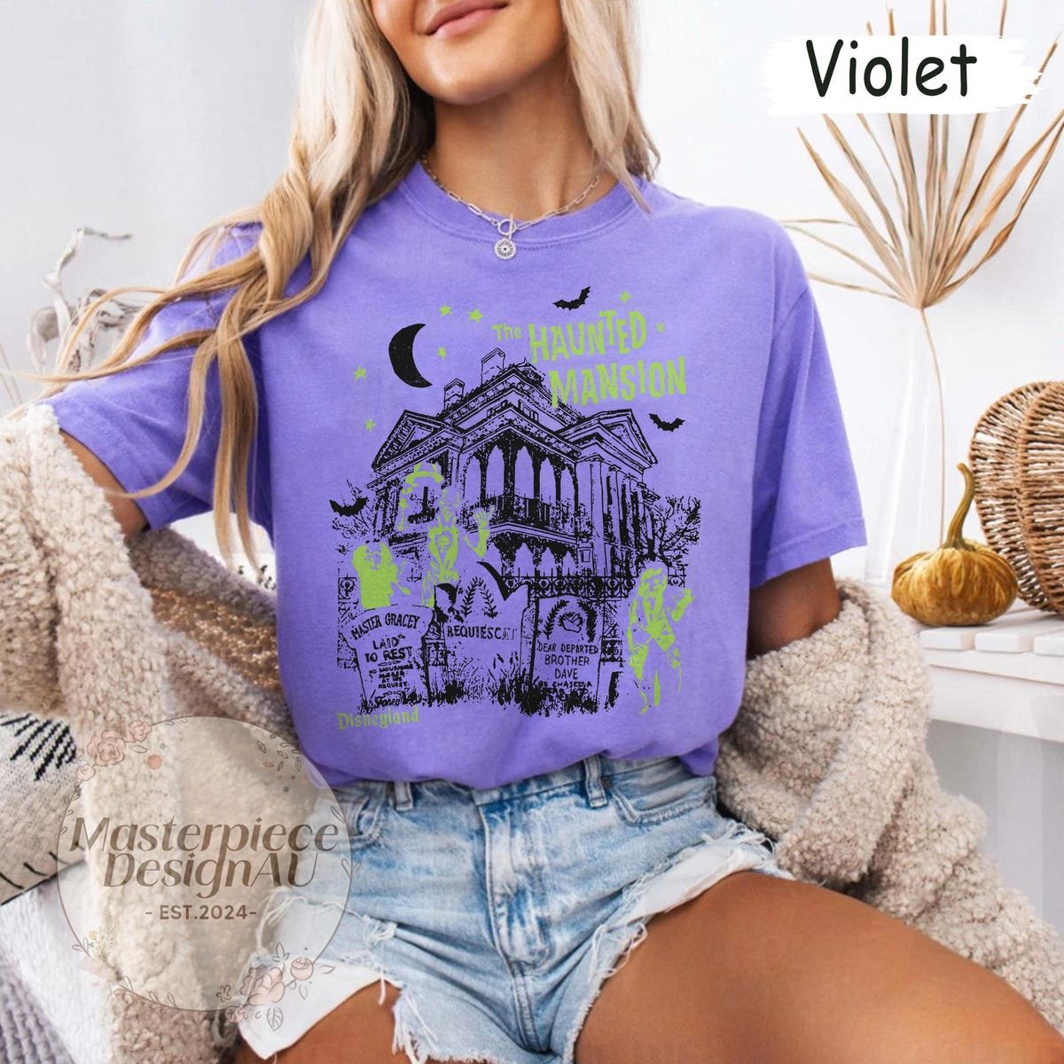 Haunted Mansion Shirt Disney Halloween Hitchhiking Ghosts Tee