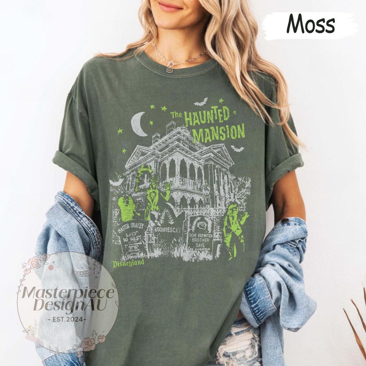 Haunted Mansion Shirt Disney Halloween Hitchhiking Ghosts Tee