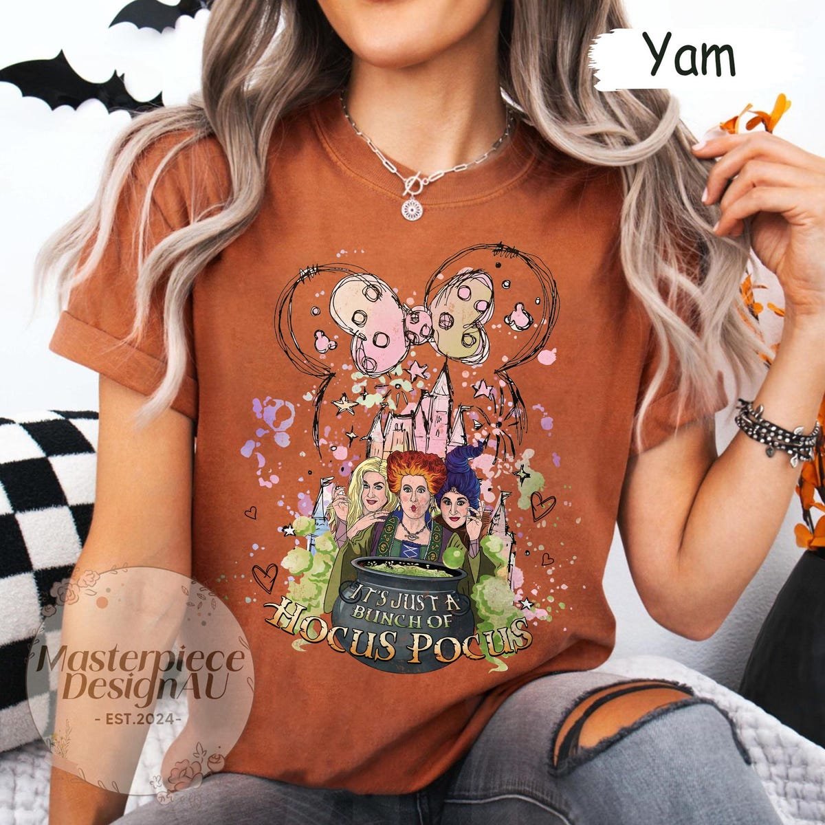 Hocus Pocus Shirt Watercolor Disney Halloween Sanderson Sisters Tee
