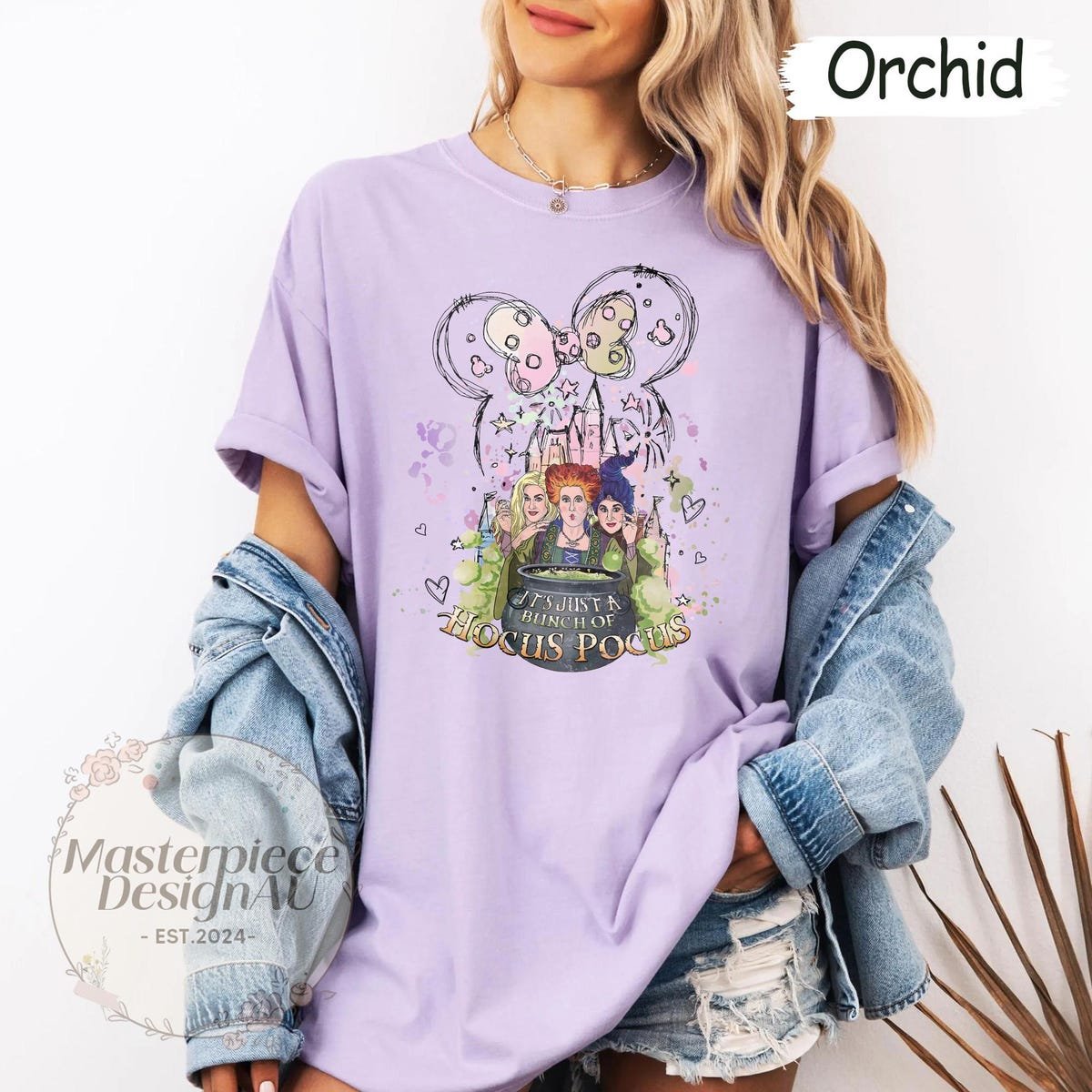 Hocus Pocus Shirt Watercolor Disney Halloween Sanderson Sisters Tee