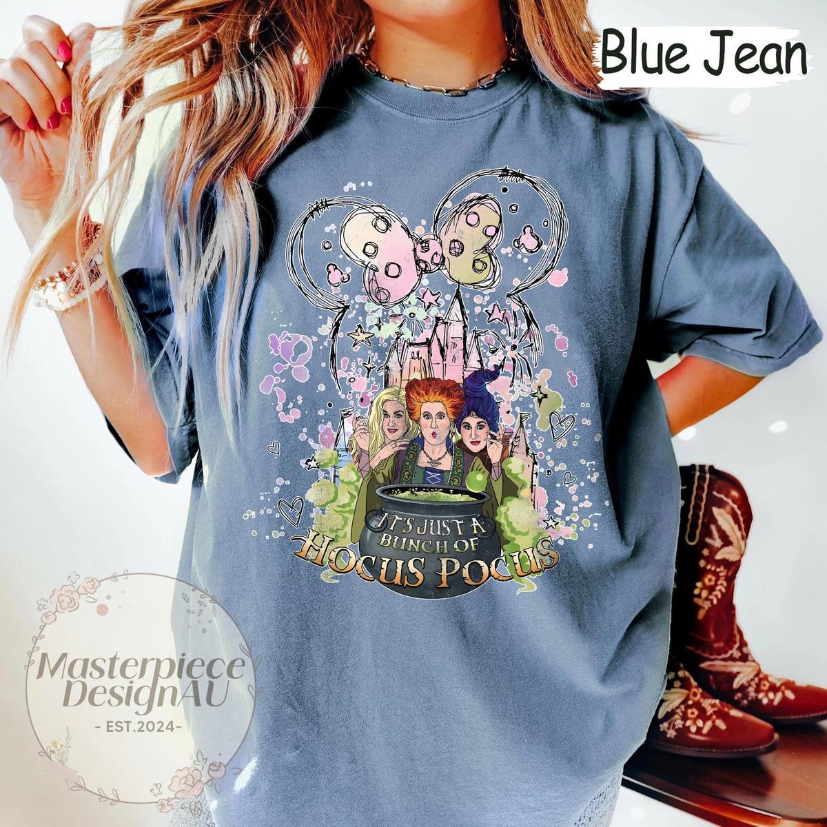 Hocus Pocus Shirt Watercolor Disney Halloween Sanderson Sisters Tee