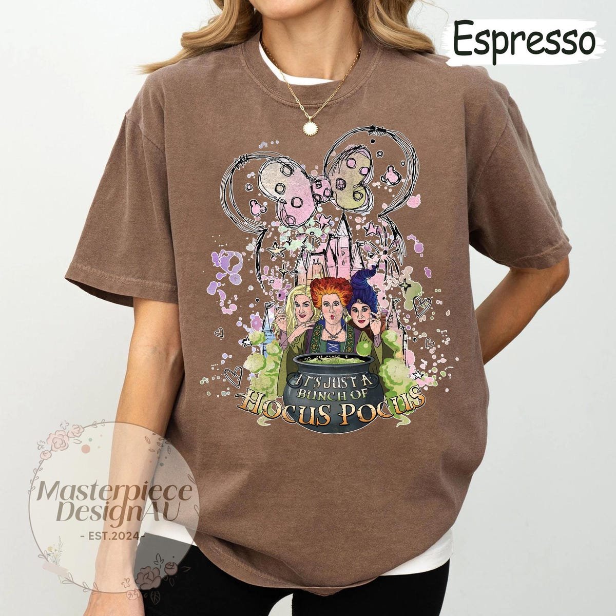 Hocus Pocus Shirt Watercolor Disney Halloween Sanderson Sisters Tee