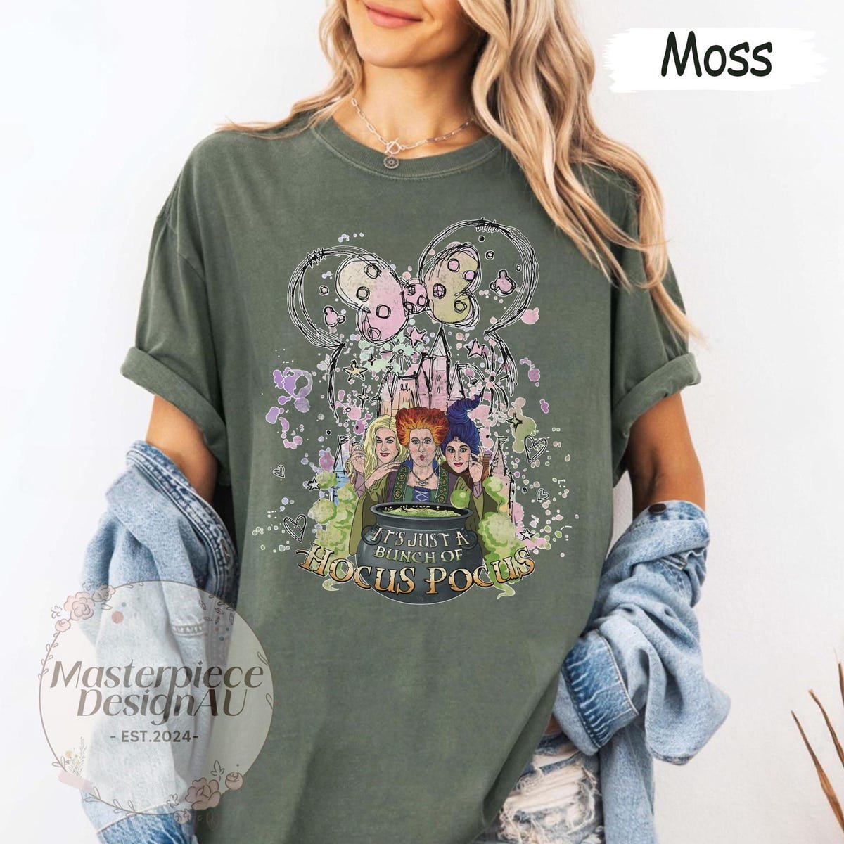 Hocus Pocus Shirt Watercolor Disney Halloween Sanderson Sisters Tee