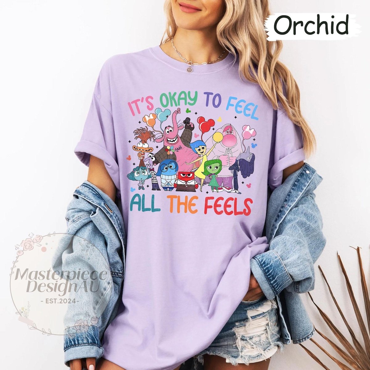 It's Okay To Feel All The Feels Shirt Disney Inside Out Therapy Tee Gift for Teachers