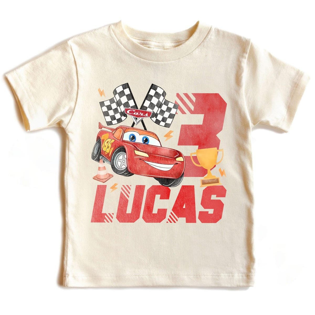Lightning McQueen Birthday Shirt Personalized Pixar Cars Birthday Tee
