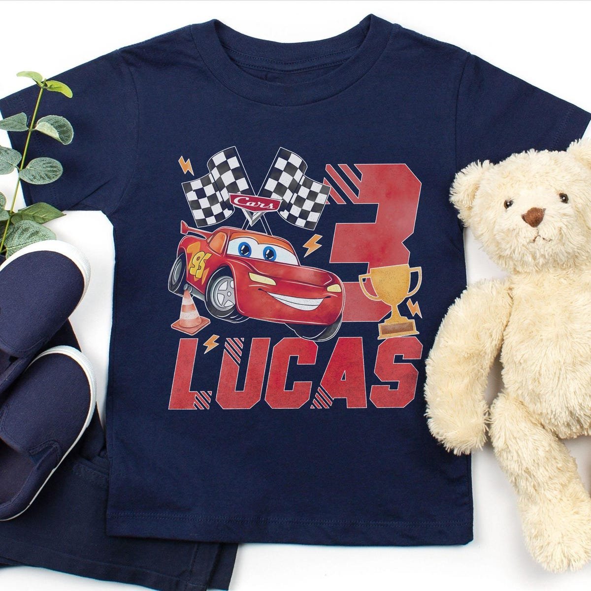 Lightning McQueen Birthday Shirt Personalized Pixar Cars Birthday Tee