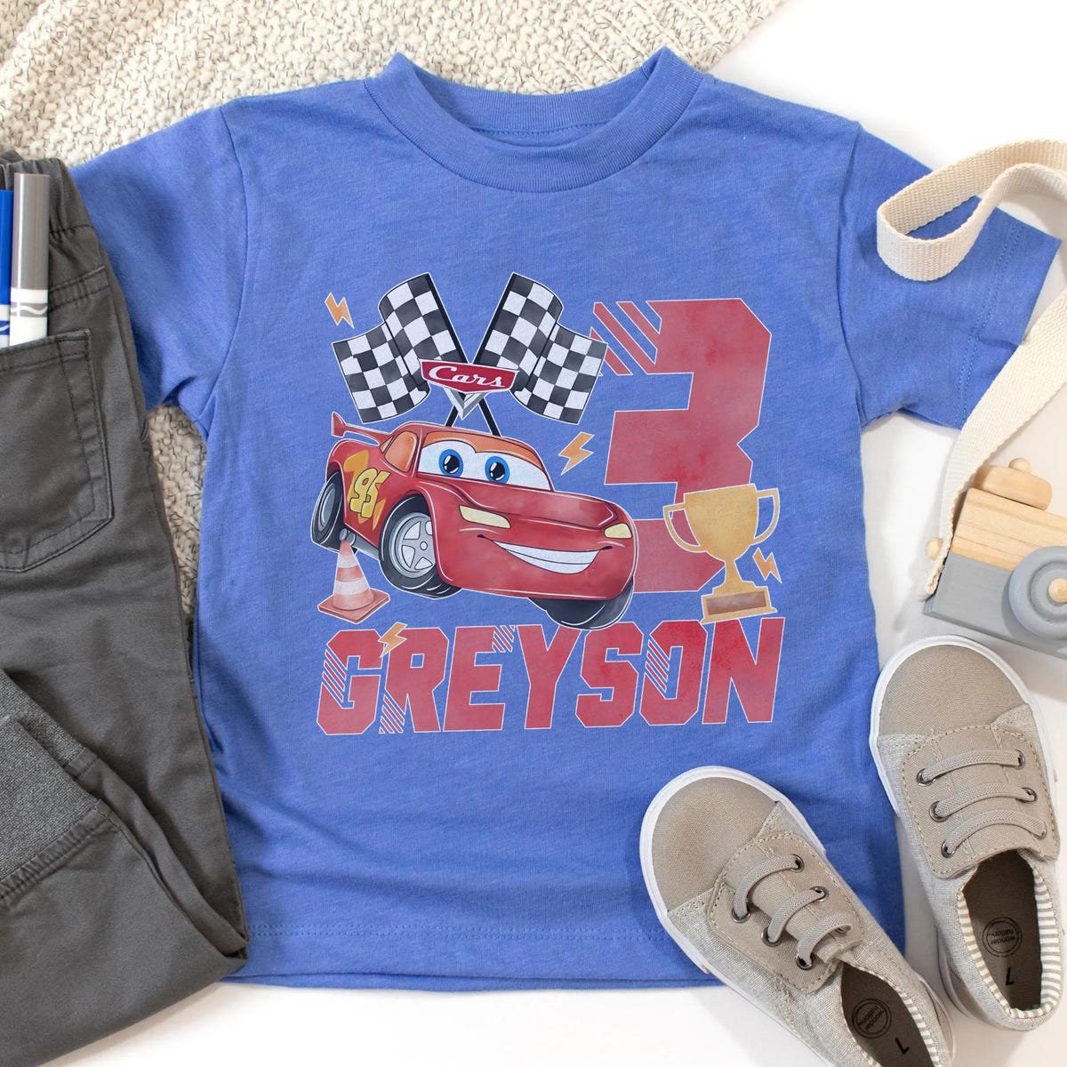 Lightning McQueen Birthday Shirt Personalized Pixar Cars Birthday Tee