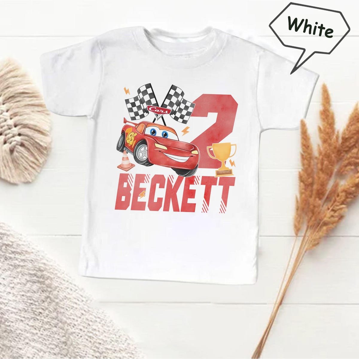 Lightning McQueen Birthday Shirt Personalized Pixar Cars Birthday Tee