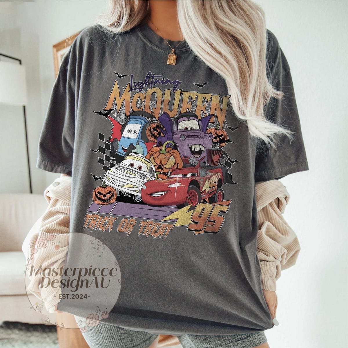 Lightning McQueen Halloween Shirt Pixar Cars Kids Tee