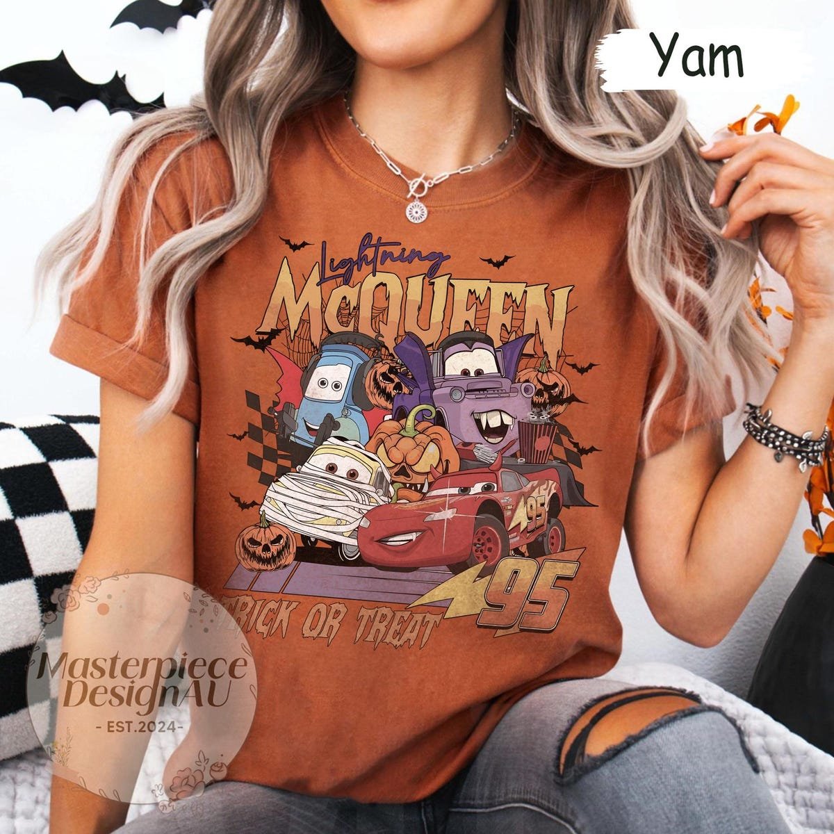Lightning McQueen Halloween Shirt Pixar Cars Kids Tee