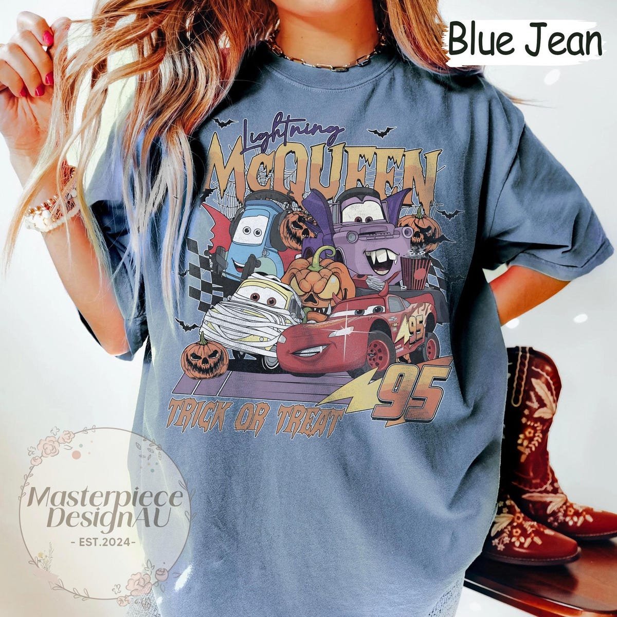 Lightning McQueen Halloween Shirt Pixar Cars Kids Tee