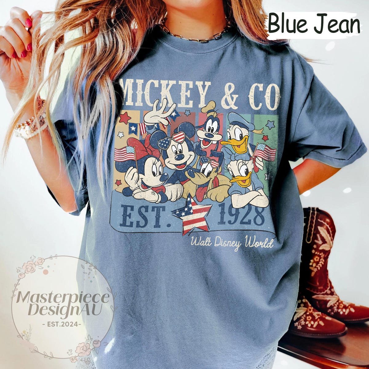 Mickey 4th of July Shirt Vintage Patriotic Disney Tee 2025 Vacation
