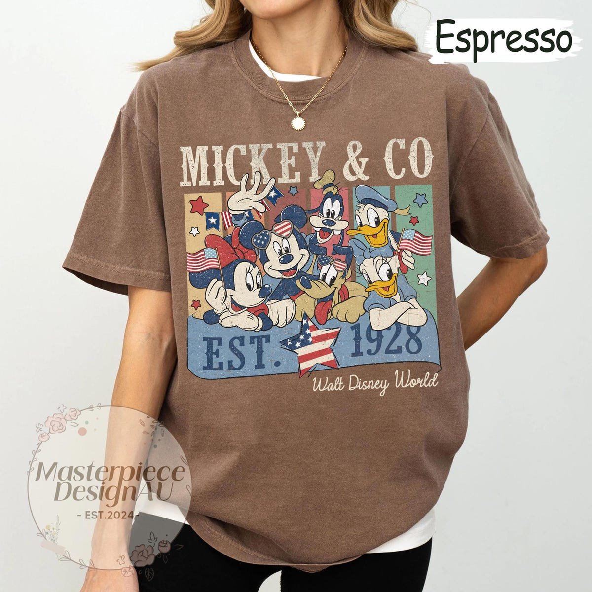 Mickey 4th of July Shirt Vintage Patriotic Disney Tee 2025 Vacation