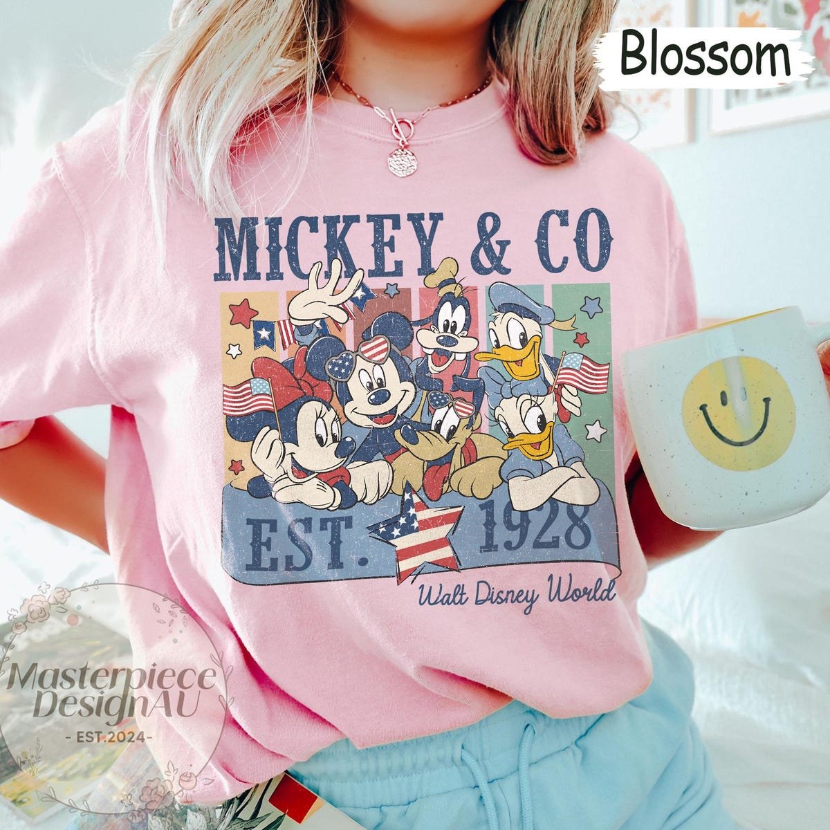 Mickey 4th of July Shirt Vintage Patriotic Disney Tee 2025 Vacation
