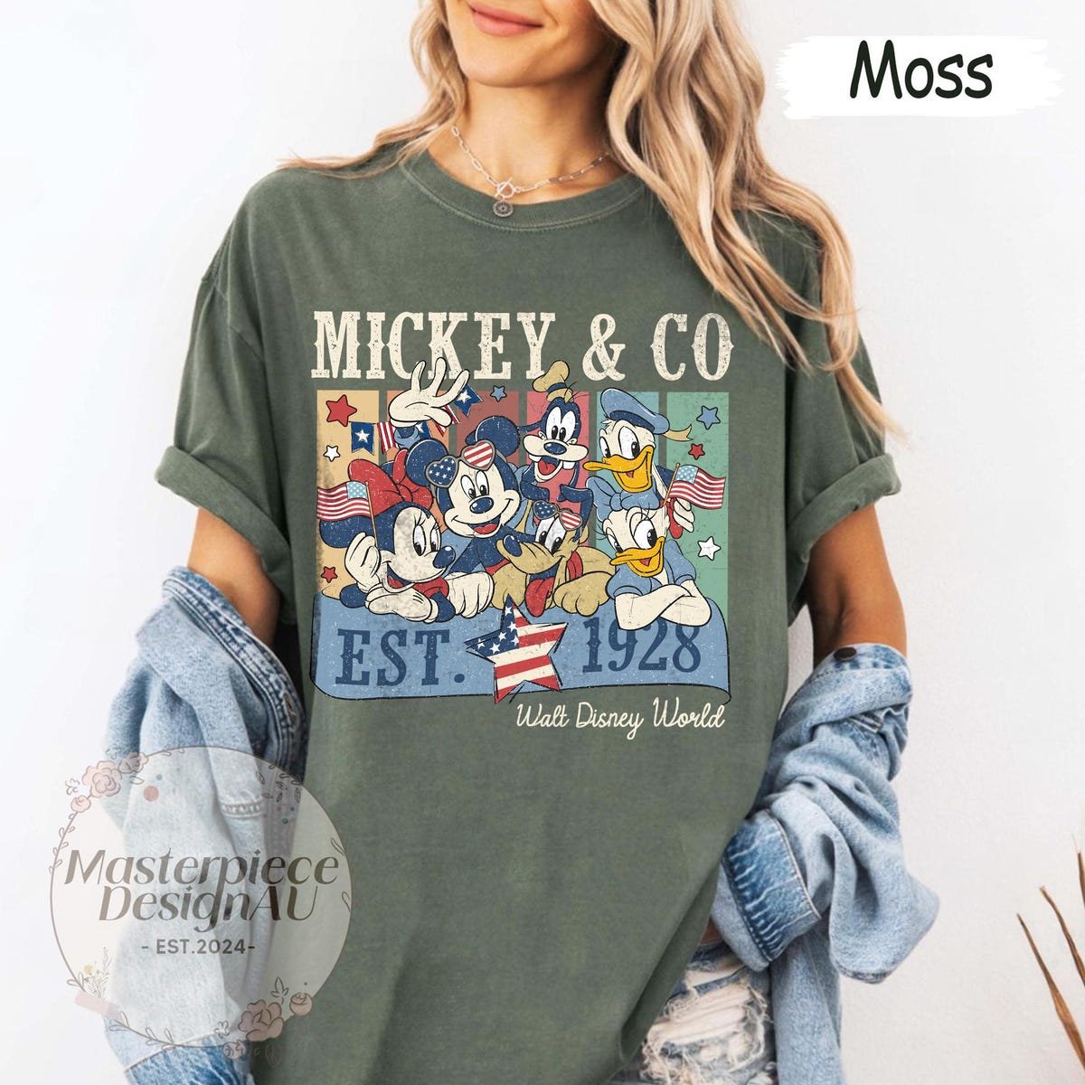 Mickey 4th of July Shirt Vintage Patriotic Disney Tee 2025 Vacation