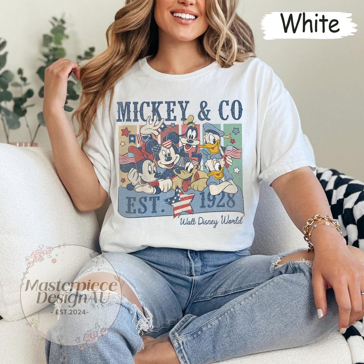 Mickey 4th of July Shirt Vintage Patriotic Disney Tee 2025 Vacation
