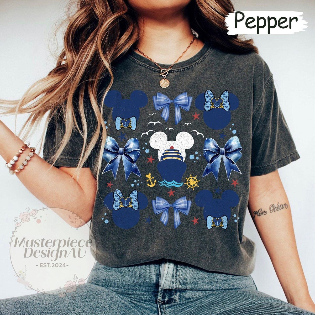 Mickey Bow Retro Coquette Shirt Disney Cruise Vacation 2025