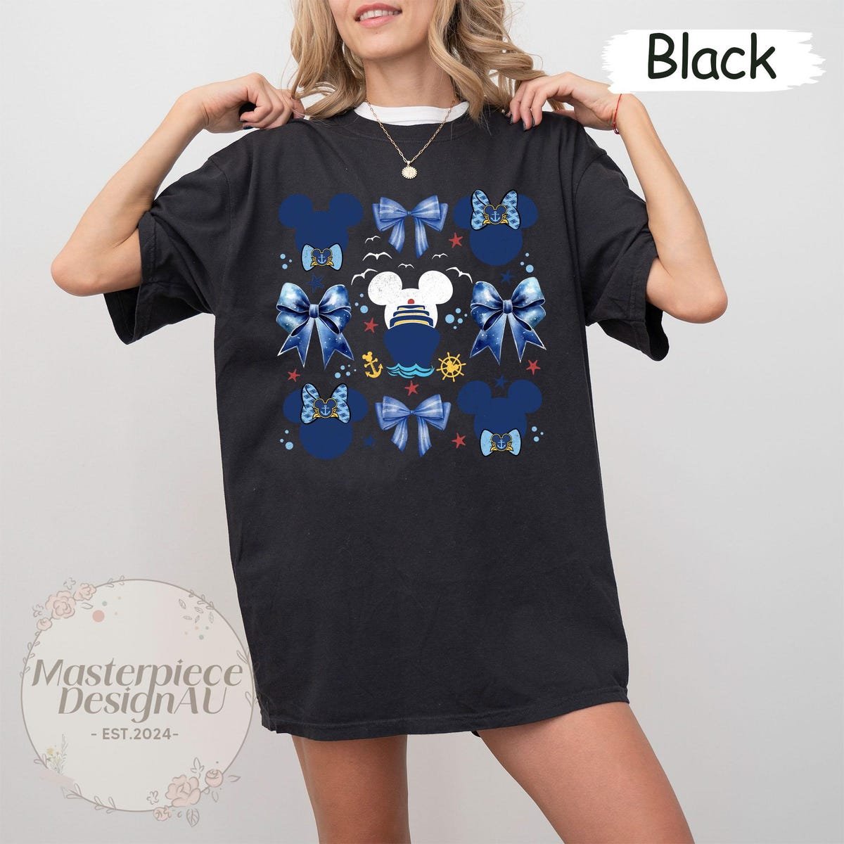 Mickey Bow Retro Coquette Shirt Disney Cruise Vacation 2025
