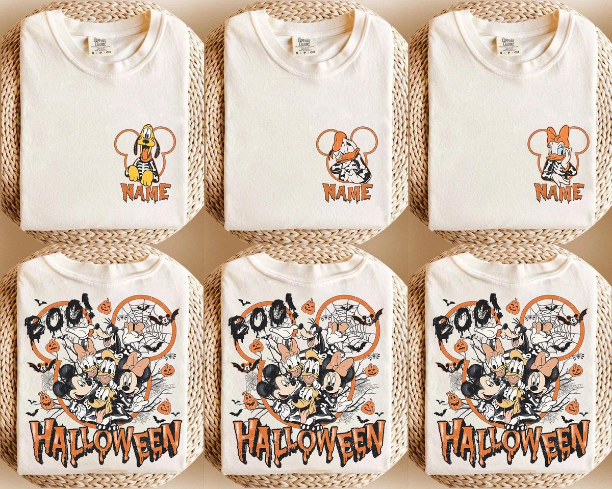Mickey Friends Halloween Shirt Retro Disney Family Vacation Tee
