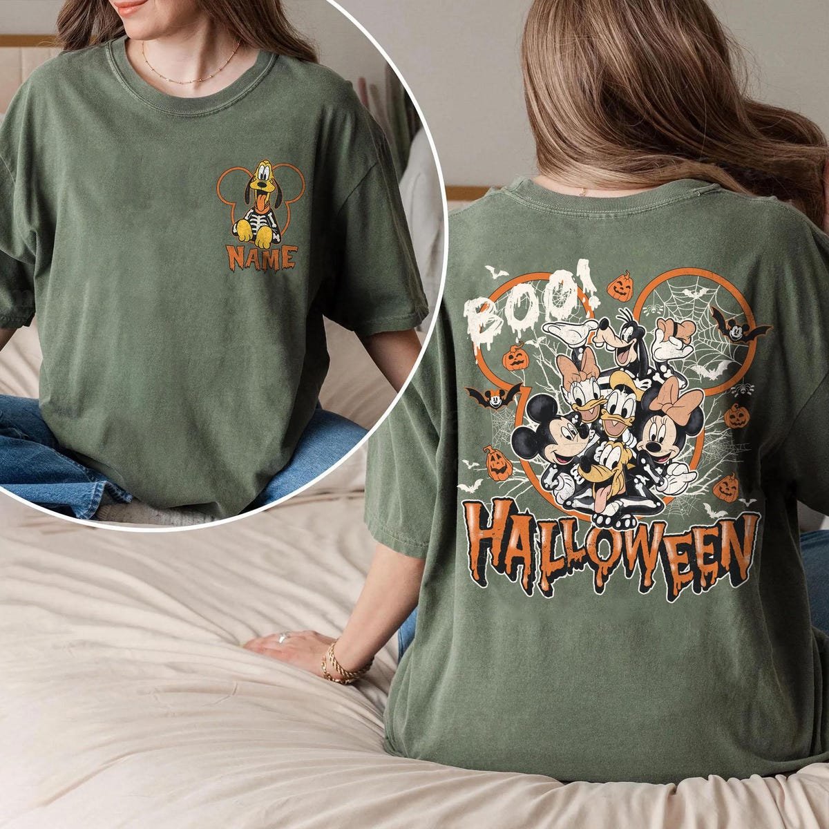 Mickey Friends Halloween Shirt Retro Disney Family Vacation Tee