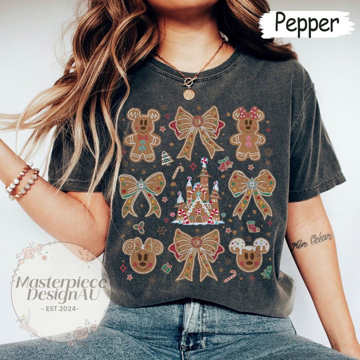 Mickey Gingerbread Shirt Disney Christmas Tee Holiday Matching Shirt