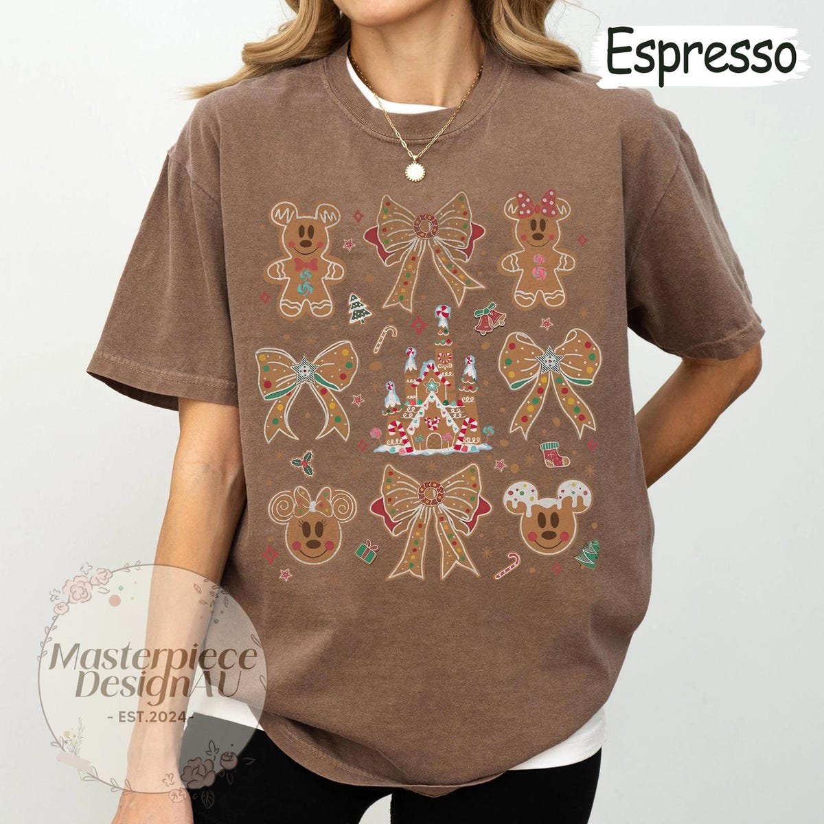 Mickey Gingerbread Shirt Disney Christmas Tee Holiday Matching Shirt