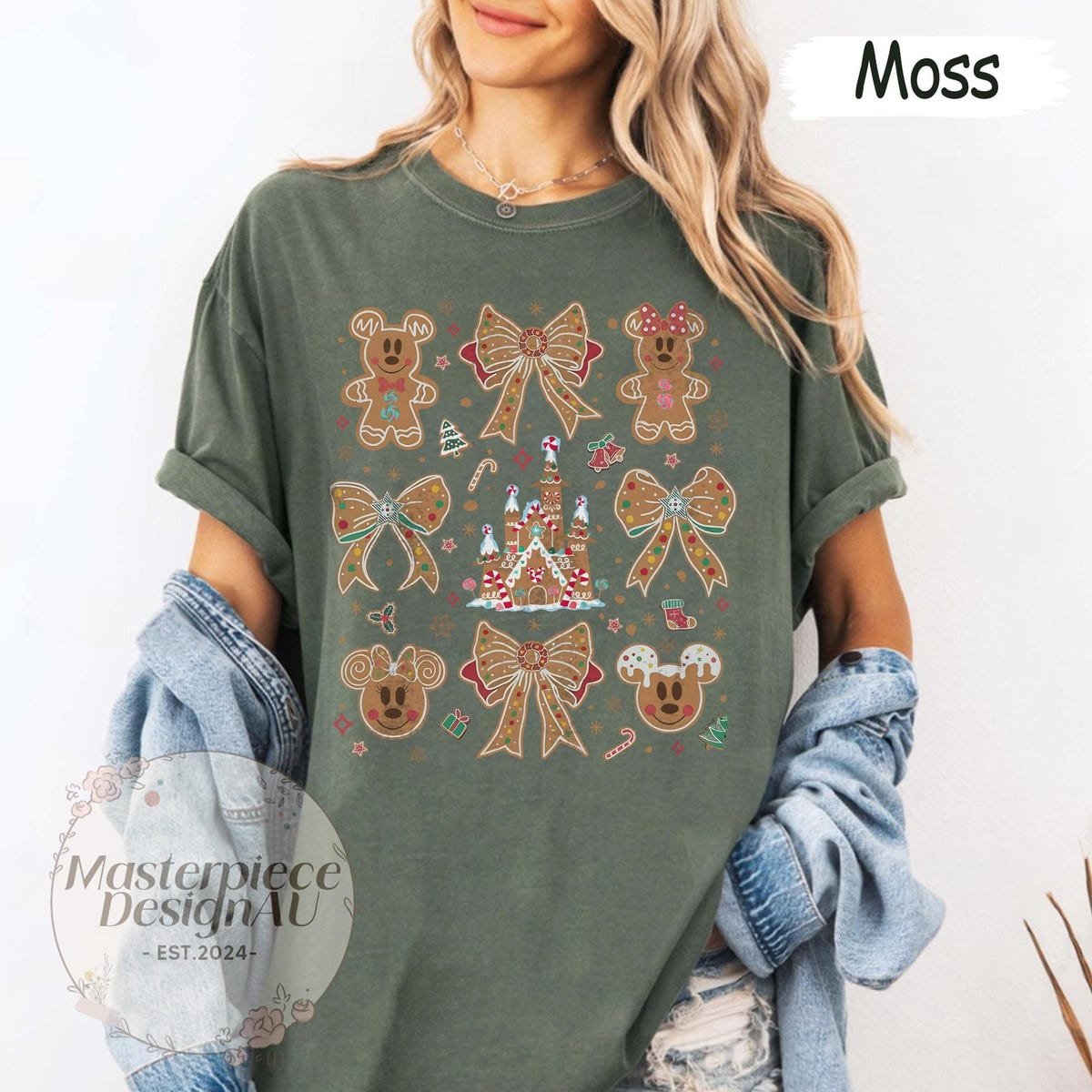Mickey Gingerbread Shirt Disney Christmas Tee Holiday Matching Shirt