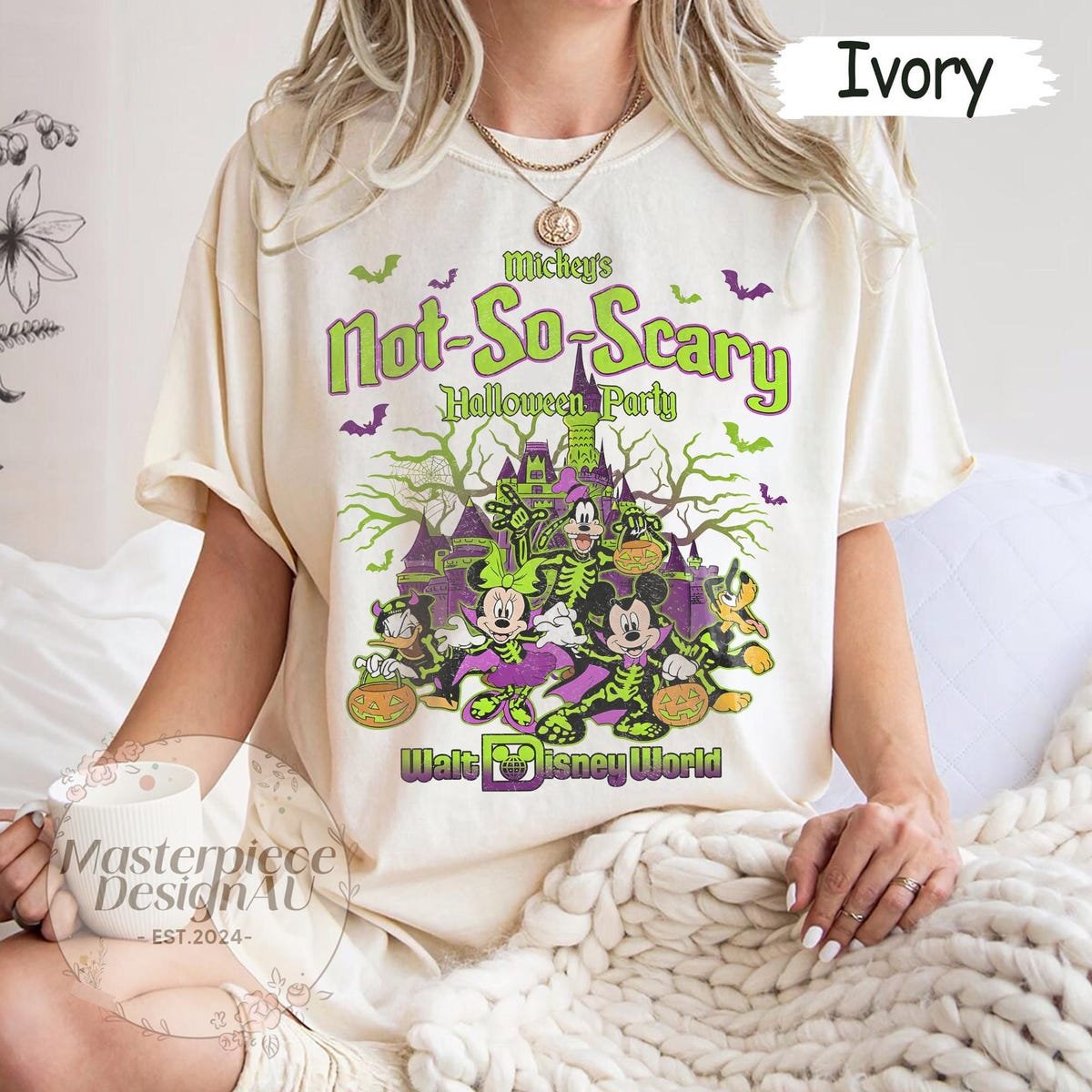 Mickey Not So Scary Halloween 2025 Comfort Colors Shirt Disney Party Tee Spooky Family Trip Shirt