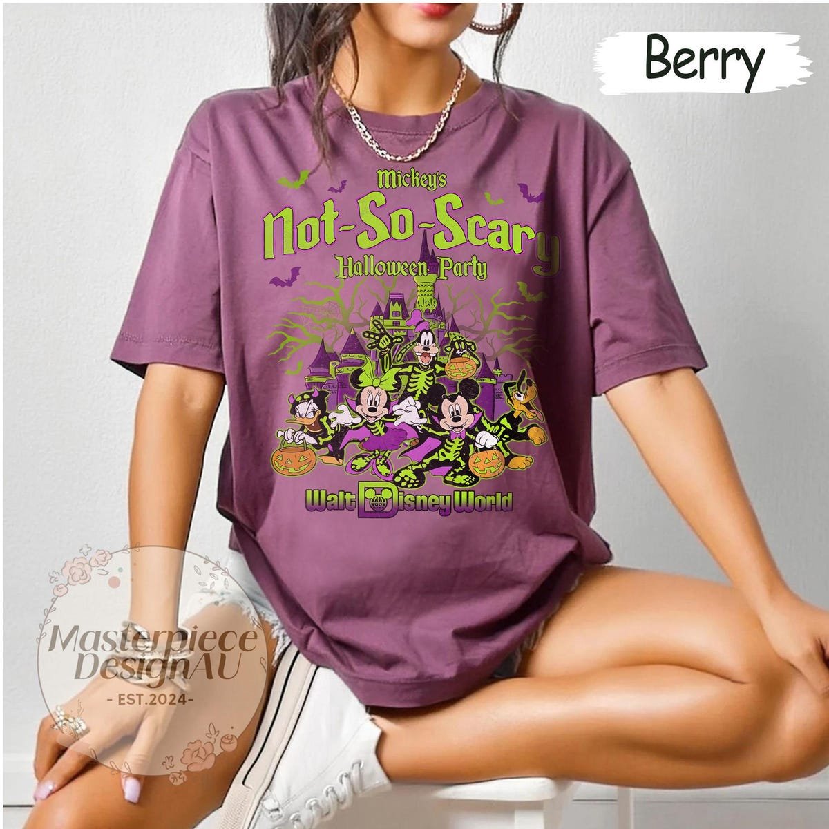 Mickey Not So Scary Halloween 2025 Comfort Colors Shirt Disney Party Tee Spooky Family Trip Shirt
